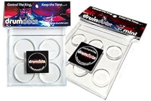 HELLERY Drumdots - Drum Dampening Control that Reduces the Over-Ring Without Changing the Tone of your Drum (1 6Pack, 1 4Pack)