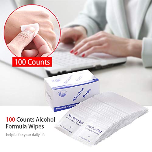 100 Counts Alcohol Formula Wipes Pads Disposable Alcohol Prep Wipes