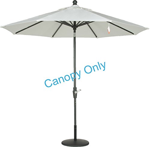 Amauri Outdoor Living The Market Collection Universal Fit Modern 9ft Sunbrella Fabric Replacement Umbrella Canopy, Natural