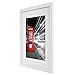 Americanflat 11x14 White Picture Frame - Displays 8x10 with Mat or 11x14 Without Mat - Engineered Wood with Shatter Resistant Glass - Horizontal and Vertical Formats for Wall