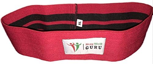 StayWell Guru Hip &amp; Glute Activation band - High Performance for Dynamic Warm up, Crossfit Training, Long Stride Walks, Strengthen Weak Hips, Squat, Sumo, Treadmill, Deadlifts, Gripper X-LARGE