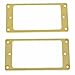 Dopro Set of 2 Plastic Humbucker Pickup Ring Pickup Mounting Frame Curved Bottom 3 * 5 for Neck and 7 * 9 for Bridge Pickup Cream
