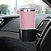 20 oz. Tumbler Double Wall Stainless Steel Vacuum Insulation Travel Mug with Crystal Clear Lid and Straw, Water Coffee Cup for Home,Office,School, Ice Drink, Hot Beverage,Pink