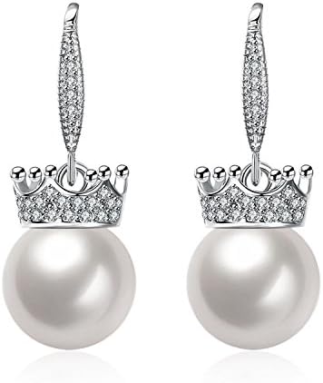 Aliliya High Quality Jewelry Signature Pave Exquisite High-End Crystal Earring - Stylish and elegant high-end fashion models pearl earrings crown moldings