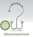 Kimberly-Carr Home Designs' The Double Hook 304 Grade Stainless Steel, Premium Quality, Time Saving Double Shower Curtain Hooks, Rustproof Polished Chrome, Durable Rollers, Smooth Gliding, 12 pc Set