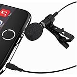 Ultimate Lavalier Microphone For Bloggers And Vloggers Lapel Mic Clip-on Omnidirectional Condenser for Iphone Ipad Samsung Android Windows Smartphones