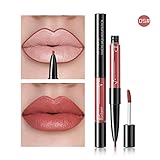 Peacur Lip Gloss Matt Waterproof Lipstick Beauty Makeup Tools Glitter Flip Lipstick Flip Pull Matte Pearl Lip Gloss Clearance (E)
