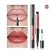Peacur Lip Gloss Matt Waterproof Lipstick Beauty Makeup Tools Glitter Flip Lipstick Flip Pull Matte Pearl Lip Gloss Clearance (E)