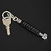 Viking Mens Paracord Lanyard Keychains-Handmade Keyring with Viking Rune Beads Norse Thor's Hammer Beads Braided 550 Paracord Keychain Black Viking Jewelry Gift for Men and Women(F)