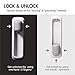 EUDEMON 2 Pack Door Lever Lock,Baby Proofing Door handle Lock,Childproofing Door Knob Lock Easy to Install and Use 3M VHB Adhesive no Tools Need or Drill Easy to Remove (White, 2)