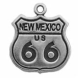 Sterling Silver 3D New Mexico Route 66 Sign Travel