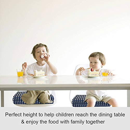 Booster Seat Dining, Portable Washable High Chair Dining Cushion with Double Straps for Toddler Kids Baby Travel, Perfect for Feeding & Playtime