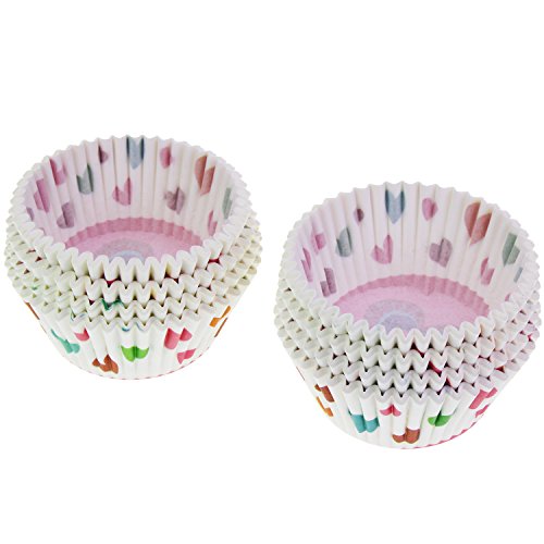 OCR Paper Baking Cups Cake Liners Cupcake Muffin Cake Wrappers 200PCS (Heart-shaped pattern) - Thumbnail 5