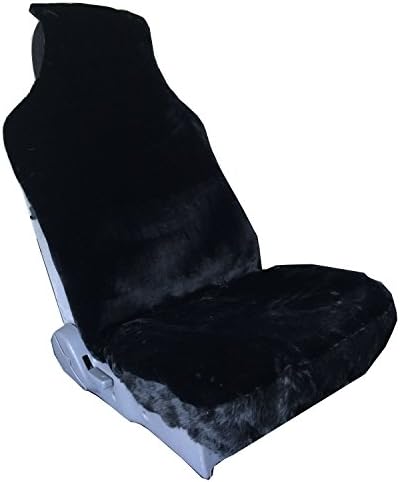 Aegis Cover F009BLK Black Faux Fur Sheepskin Wrap Seat Cover