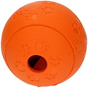 PlayfulSpirit Treat Dispensing Rubber Ball for Mental Games and Simple Dog Training, Perfect Boredom Buster Toy for Teething Puppies and Adult Dogs, Great Way to Stimulate Puppy Slow Down Eating