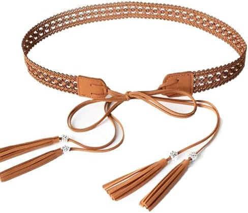 Bohemian PU Rope Braid Waist Belt with Round Pin Buckle Cinlan Women main image 4