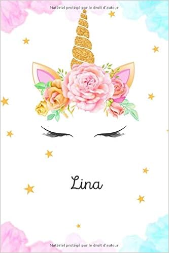 Lina Carnet De Notes Licorne Personnalisable Prenom Cahier Notebook Agenda Bullet Journal 110 Pages Lignees Cadeau Personnalise Pour Lina Cadeau D Anniversaire Perso Initiale Amazon Co Uk Books