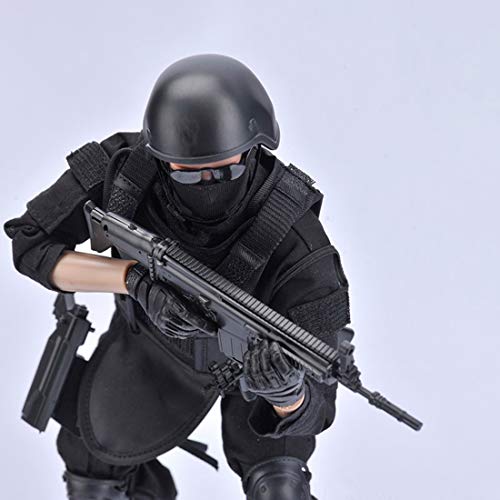 Haoun 1/6 Scale 12Inch Special Forces Action Figure SWAT Team Flexible Soldier Figure Model with Accessories Collection Military Toys for Kids Adults - SWAT - Thumbnail 2