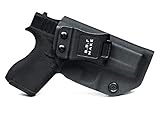 B.B.F Make IWB KYDEX Holster Fit: Glock 42 | Retired Navy Owned Company | Inside Waistband | Adjustable Cant | US KYDEX Made (Black, Left Hand Draw (IWB))