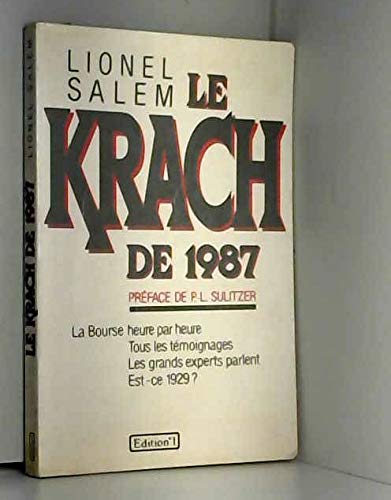 Le krach de 1987 (French Edition) by Lionel Salem (Paperback)