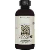 OliveNation Almond Emulsion - 4 fl oz | Bake Safe Sugar Free White Liquid Adds Light, Nutty Taste/Aroma to Baking, Sauces, Frosting/Fillings, Beverages, Ice Cream