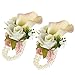 Febou Wrist Corsage Pack of 2 Wedding Bridal Wrist Flower Calla Lily Wristband Hand Flower for Bride Bridesmaid Perfect for Wedding, Prom, Party (B-Pink)