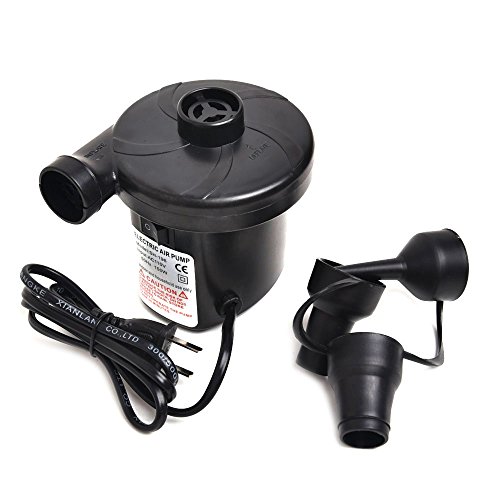 CISNO Electric Air Pump for Inflatables Air Mattress Toys Bed Lake Floats Rafts Pool Quick-Fill Portable Inflator/Deflator with 3 Nozzles 110V/150W - Thumbnail 7