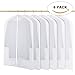 HOMMINI Clothes Cover Hanging Garment Bag Lightweight Suit Bags Dust-Proof (Set of 6) with Study Full Zipper for Closet Storage and Travel(31