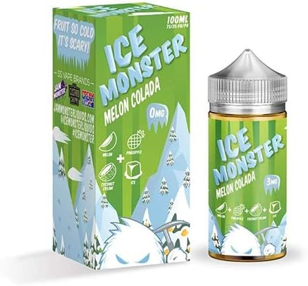 Jam Monster E Liquid New Flavours 0MG 100ML *UK DELIVERY* Premium American USA Vape Juice (Melon Colada Ice)