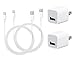 Certified USB 5W 1A Universal Travel Power Wall Charger with [Heavy Duty] 3 FEET/ 1METER Lightning to USB Cable (2 Pack)
