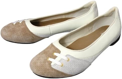 Amazon ホーキンス レディーススポーツ フラットスニーカー Gt79w S Wht Dk Beige 25 Hawkins ホーキンス バレエシューズ