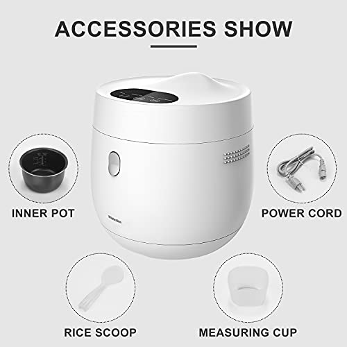 Mishcdea Small Rice Cooker, Nonstick Portable Electric Rice Cooker 4