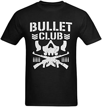 ISPUL Men's Bullet Club Logo Wrestling Art Design T-Shirt (Medium,Black)