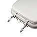 Comfort Seats C3B5E200CH Deluxe Soft Toilet Seat with Wood Cores and Chrome Hinges, Elongated, White