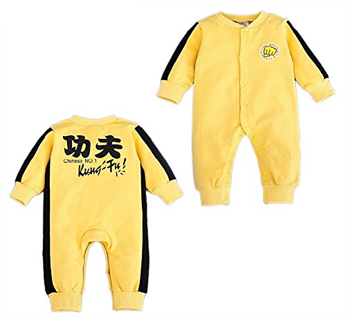 StylesILove Baby Infant Toddler Boys Kung Fu Martial Art Costume Romper Onesie