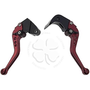 CNC Shorty Brake Clutch Levers Red For Kawasaki Ninja ZX 6R 05-06 Handle Hand