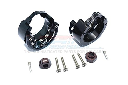 Traxxas TRX-4 Trail Defender Crawler Upgrade Parts Aluminum Pendulum Wheel Knuckle Axle Weight + 6mm Hex Adapter - 1Pr Set Black