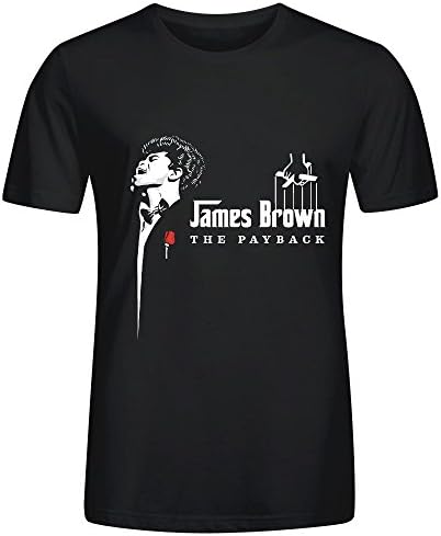 FGEXYZ Custom The Godfather Of Soul James Brown Poster Man Tshirts Cotton Round Collar Black