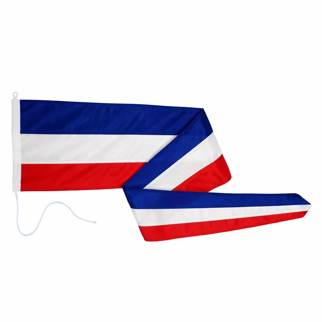 Flagly Premium long pennant 160 g/m² fabric weight, robust and weather-resistant flag cloth, various flag designs and sizes, flag pole accessories (30 x 150 cm, Schleswig - Holstein).
