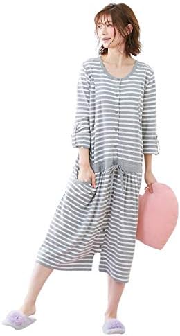Nissen ニッセン 新作入荷 新品 ルームウェア パジャマ 大きいサイズ ワンピースにもロンパスにもなる２ｗａｙ前開きマタニティパジャマ 産前 袖ロールアップで春から秋まで活躍 産後 授乳服