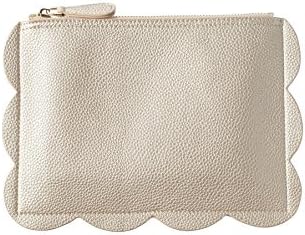 Deux Lux Leyla Vegan Scallop Edge Pouch Gold Mettalic One