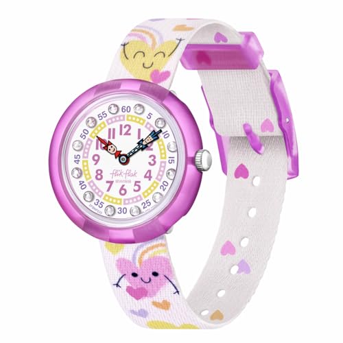 Flik Flak Girl Kids Watch Biosourced Quartz Waterproof Bouncing Hearts