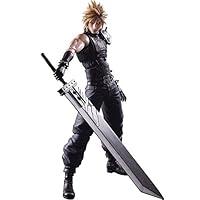 Siyushop Final Fantasy Cloud Strife Play Arts Kai Action Figure - Claude Action Figure - Equipped with Weapons and Replaceable Hands - High 27CM