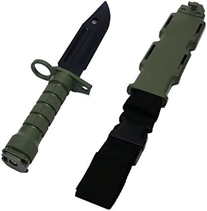 Toonol Tactical Rubber Knife Military Training Dagger Cosplay Funning War Game Knife Props Blade Rubber Fake Knives with Scabbard/Sheath