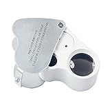 BODYA 60X 30X jewellery magnifying Chromed Finish Bright LED Mirror Vanity Swivel magnifying Mirror