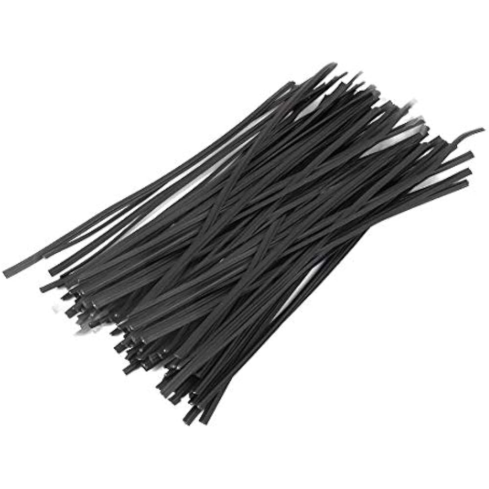 Plastic Black 6" Twist Ties,Cable Ties,Bag 500 Pcs Bags, Gardening