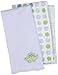 Spasilk Boys' Newborn 3 Pack 100% Cotton Burp Cloths, Blue Dino, One Size, (BC 008)