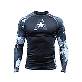Anthem Athletics NEW! 10+ Styles HELO-X Long Sleeve Rash Guard Compression Shirt - BJJ, MMA, Muay Thai - Snow Camo Hex - Medium
