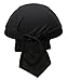 TESOON Sweat Wicking Dew Rag/Skull Cap/Cycling Cap/Beanie/Adjustable Hat/Head Scarf/Chemo Caps/Fits Under Helmets Black