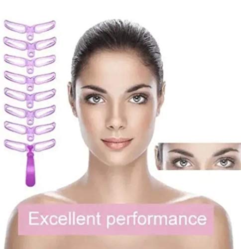 8 in 1 Eyebrow Shaping Stencil Kit, 8 Styles Eyebrow Stencil Eyebrow Template, Grooming Eyebrow Shaping Kit, Washable Reusable Eyebrow Shaping Template, Got Perfect Eye Brow in an Instant (8pc)